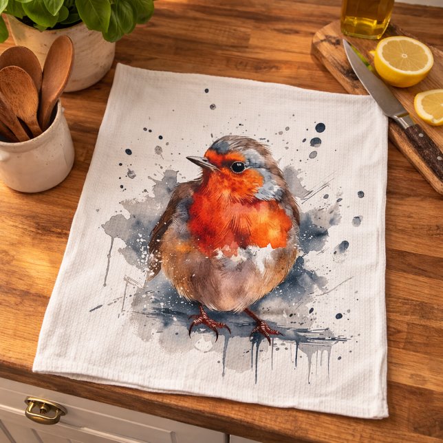 Serene Robin Tea Towel (Creator Uploaded)