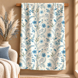 Serene Sage And Dusty Blue Throw Blanket Art