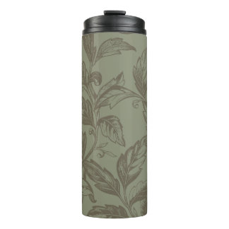 Serene Sage Green | Bold Botanical Statement Leafy Thermal Tumbler
