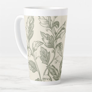 Serene Sage Green Rustic Vine Charm Cottagecore Latte Mug