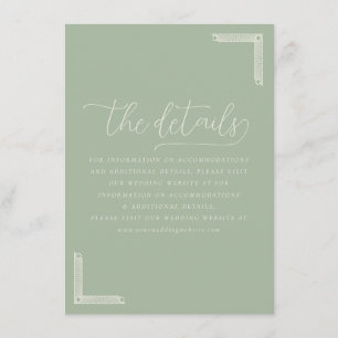 Serene Sage Minimalist Details Enclosure Card
