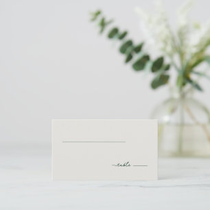 Serene Sage Minimalist Place Card