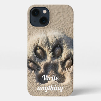 Serene Sandy Feline Paw Print Phone Case