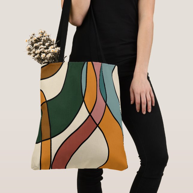 Serene Savanna Gentle Abstract Modern Earthy Tote Bag (Close Up)