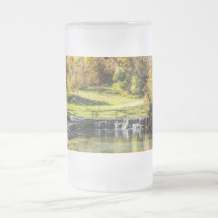 Serene Scene At Dogwood Creek Frosted Glass Beer M Mug