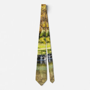 Serene Scene At Dogwood Creek Neck Tie