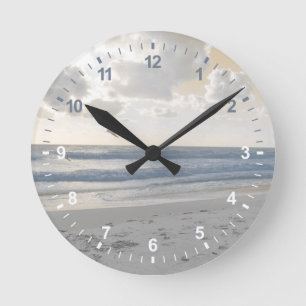 Serene Sea Round Clock