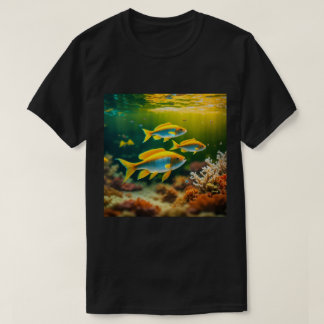 Serene Seahorse Symphony: A Family's Dance in the  T-Shirt