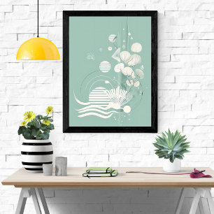 Serene Serenity - Abstract Floral Poster