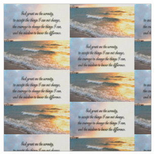 SERENE SERENITY PRAYER SUNRISE PHOTO DESIGN FABRIC