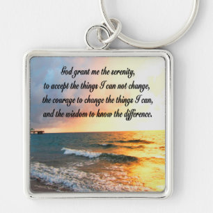 SERENE SERENITY PRAYER SUNRISE PHOTO DESIGN KEY RING