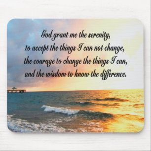 SERENE SERENITY PRAYER SUNRISE PHOTO DESIGN MOUSE MAT
