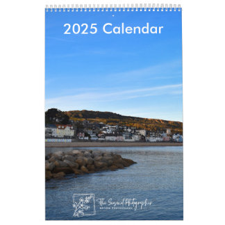 Serene Shores 2025 Calendar one-page medium