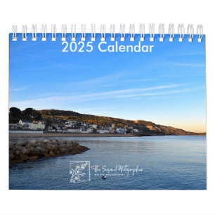 Serene Shores 2025 Calendar two-page small