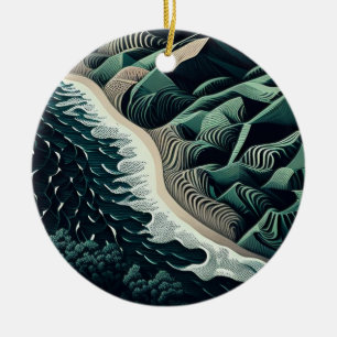Serene Shores Ceramic Tree Decoration