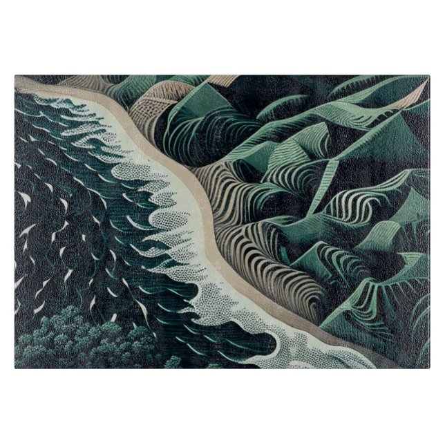 Serene Shores Cutting Board (Front)