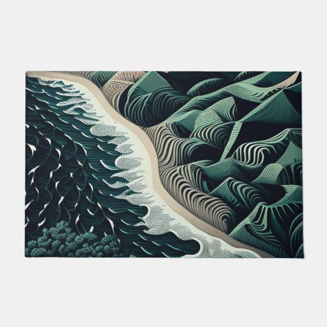 Serene Shores Doormat (Front)