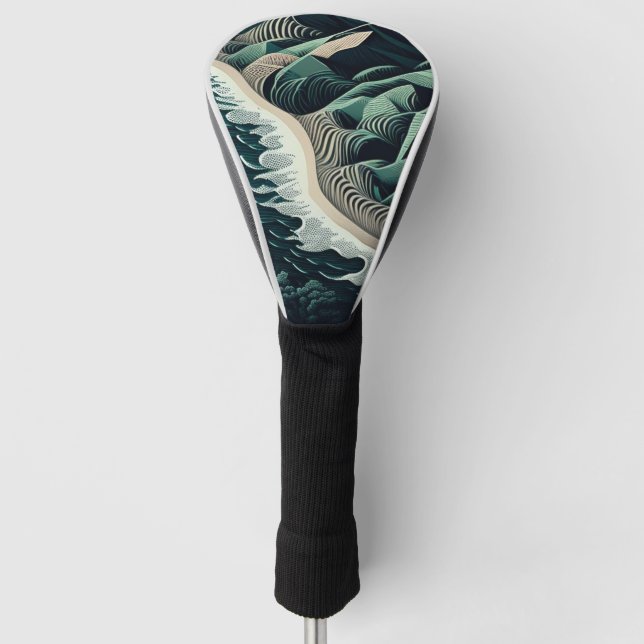 Serene Shores Golf Head Cover (Front)