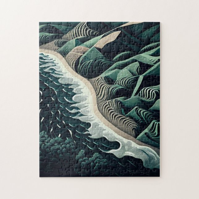 Serene Shores Jigsaw Puzzle (Vertical)