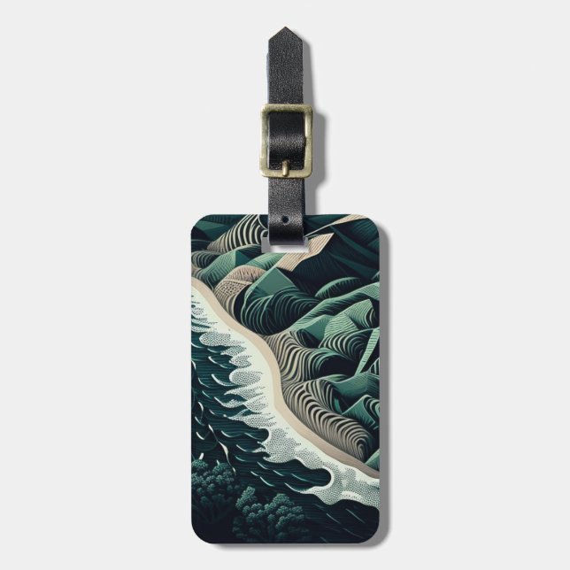 Serene Shores Luggage Tag (Front Vertical)