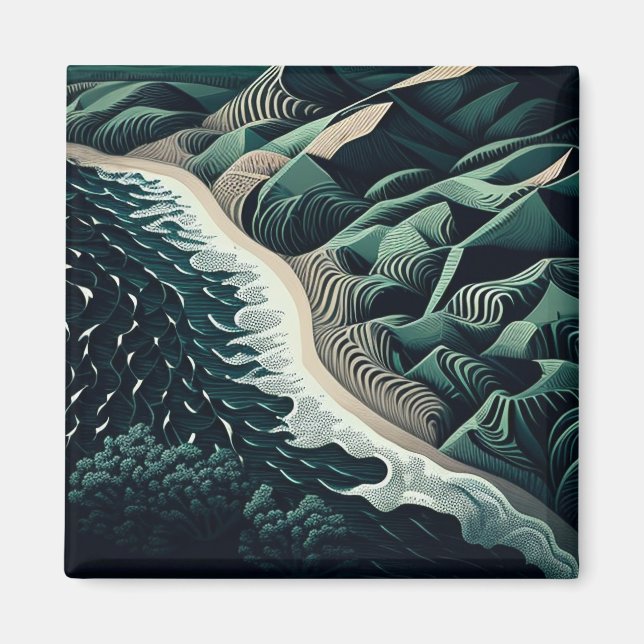 Serene Shores Magnet (Front)