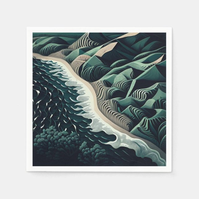 Serene Shores Napkin (Front)