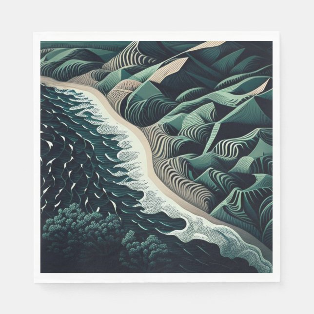 Serene Shores Napkin (Front)