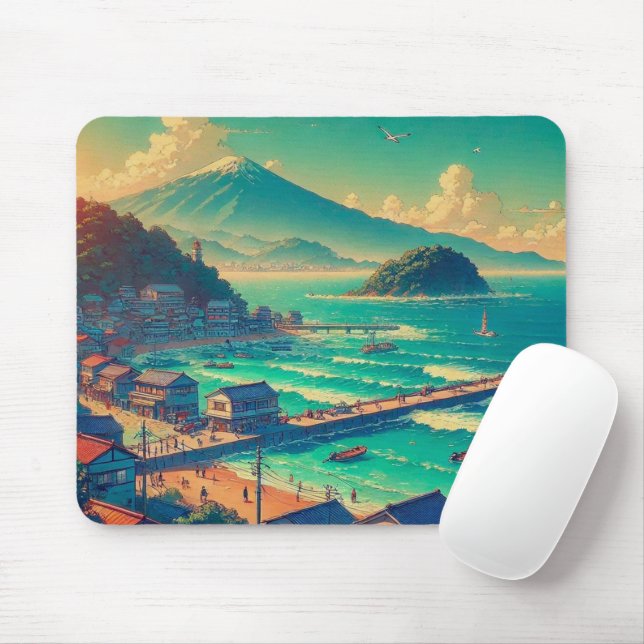 Serene Shores of Fuji Mouse Mat (With Mouse)
