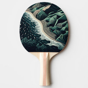 Serene Shores Ping Pong Paddle