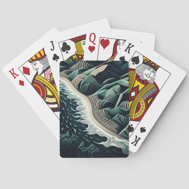 Serene Shores Playing Cards (Back)