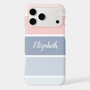 Serene Skies Dusty Blue Blush Stripes Personalised