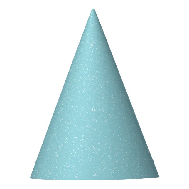 Serene Sky Blue Party Hat - Customisable & Elegant (Front)