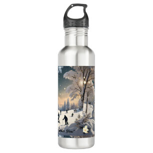 "Serene Snowy Nights" 710 Ml Water Bottle