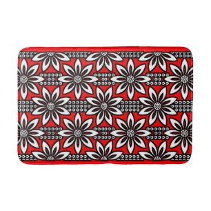 Serene Splash: Vibrant Bath Mat Art"