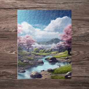 Serene Spring Mountain Jigsaw Puzzle