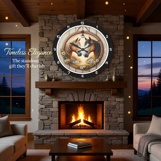 Serene Stallions Farmstead Heritage Large Clock (Creator Uploaded)