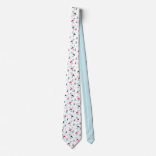 Serene Stork Sanctuary - Elegant Pond Scene Tie