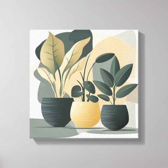 Serene Succulents Canvas Print (Front)