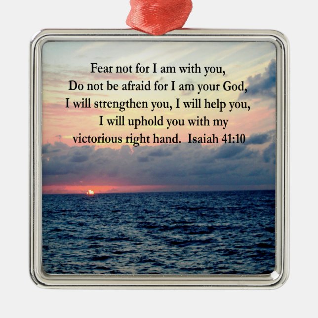 SERENE SUNRISE ISAIAH 41:10 METAL TREE DECORATION (Front)