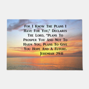 SERENE SUNRISE JEREMIAH 29:11 BIBLE VERSE DOORMAT