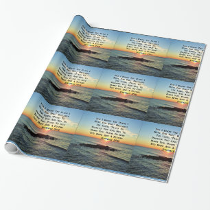 SERENE SUNRISE JEREMIAH 29:11 SCRIPTURE DESIGN WRAPPING PAPER