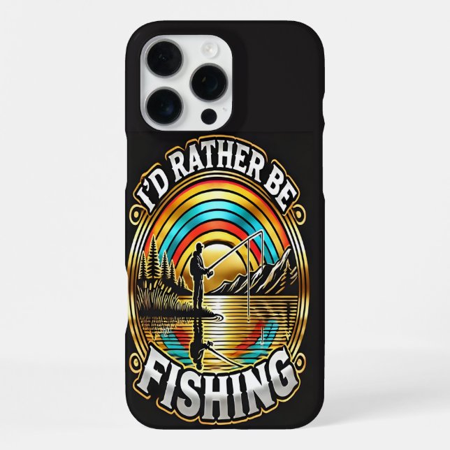 Serene Sunset Fishing iPhone Case (Back)