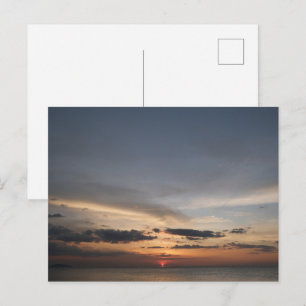 Serene Sunset Horizon Ocean Postcard