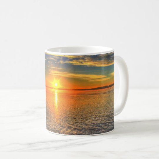 Serene Sunset over the Sea Coffee Mug