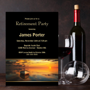 Serene Sunset Retirement Party Invitation