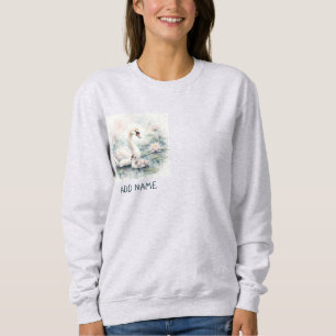 Serene Swan And Cygnet Sweatshirt