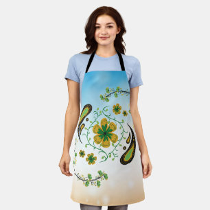 Serene Taiji Florals – Nature‑Inspired Art Apron