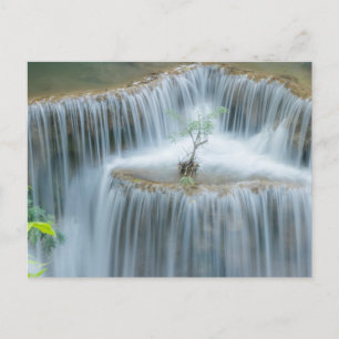Serene Tiered Waterfall Nature Postcard