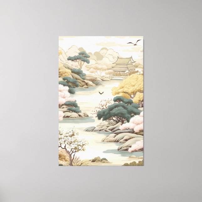Serene Tranquillity Japanese theme Canvas Print (Front)