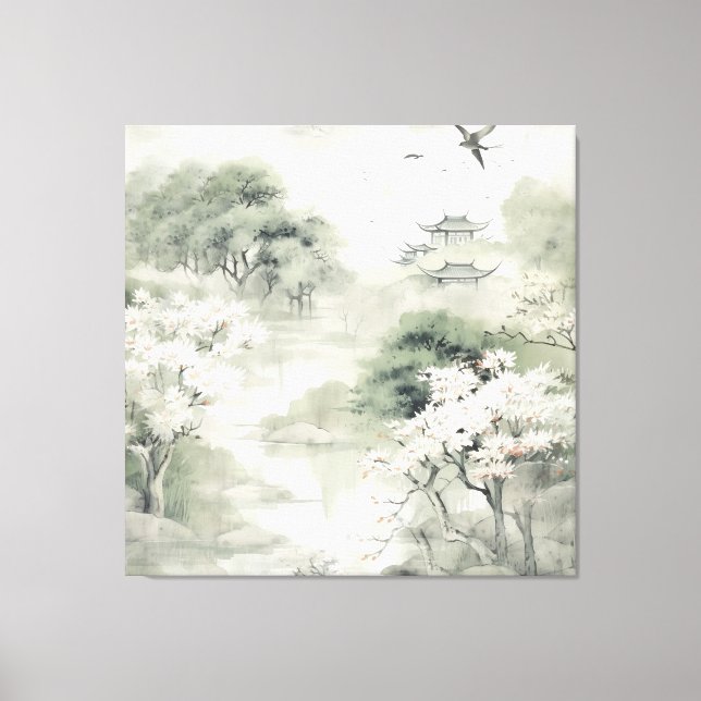 Serene Tranquillity Japanese theme Canvas Print (Front)